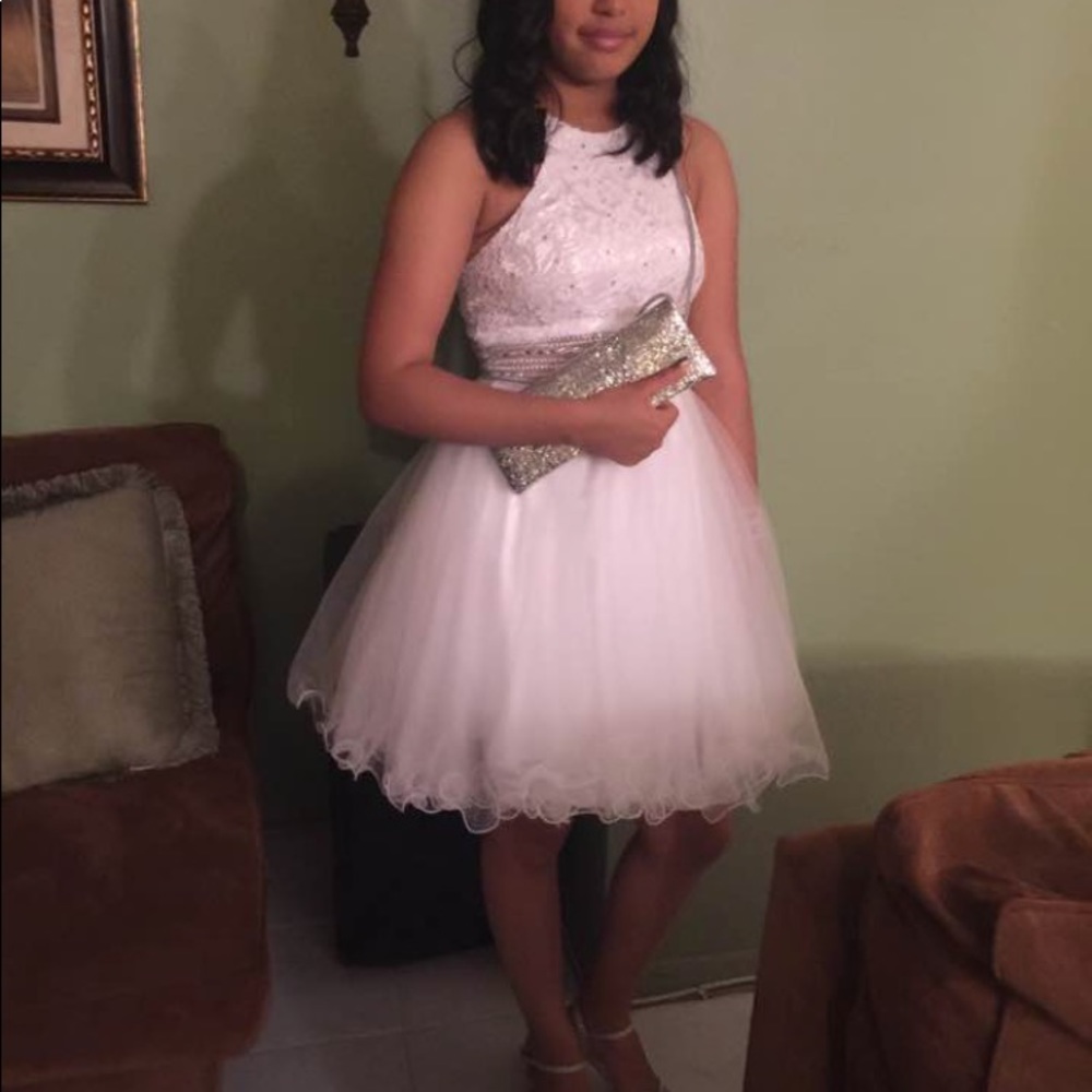 white formal dress